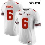 Youth NCAA Ohio State Buckeyes Brian Snead #6 College Stitched Authentic Nike White Football Jersey NC20I23RB